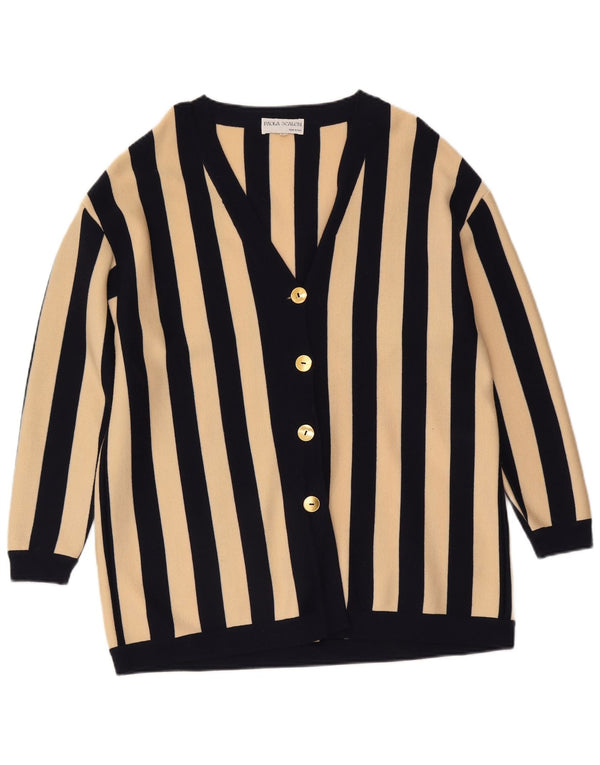 Pulover Cardigan Vintage pentru Damă UK 16 Mare Bleumarin cu dungi