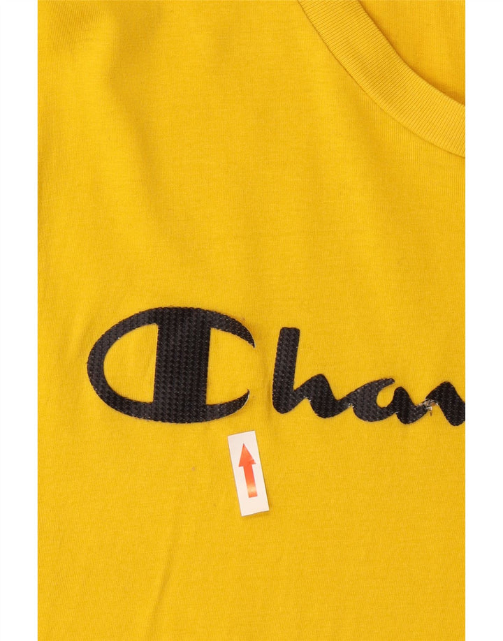 Tricou grafic Champion pentru bărbați Top mediu galben