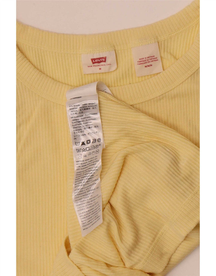 Vest Vest Top Femei Levi's UK 12 Medium Galben Modal
