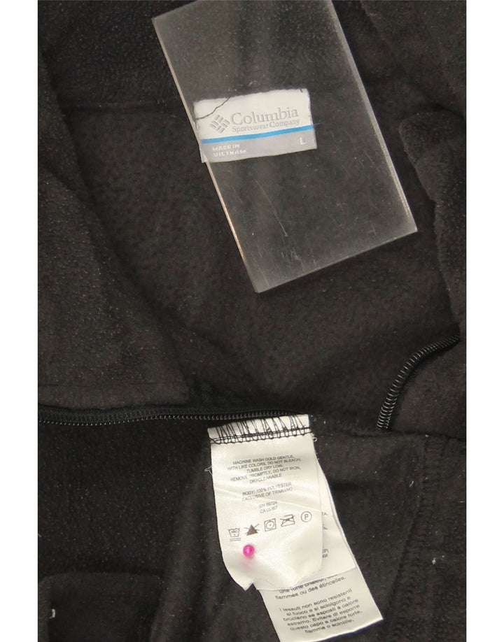 COLUMBIA Womens Fleece Jacket UK 16 Large Black Polyester