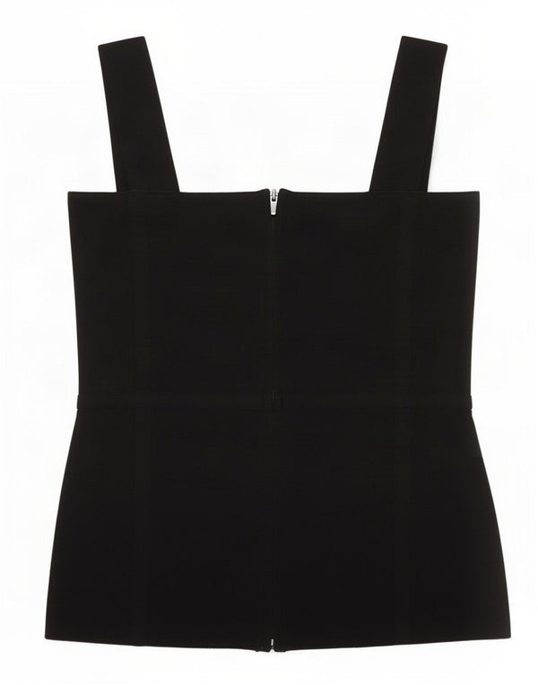 Crop Top pentru femei Zara UK 8 Small Black Nylon
