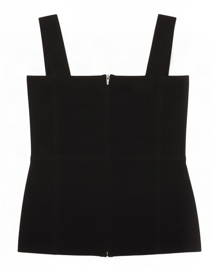 Crop Top pentru femei Zara UK 8 Small Black Nylon