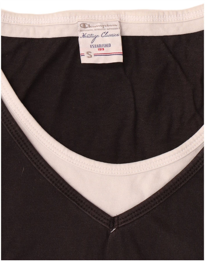 Tricou grafic CHAMPION pentru femei Heritage Classics Top UK 10 Small Black