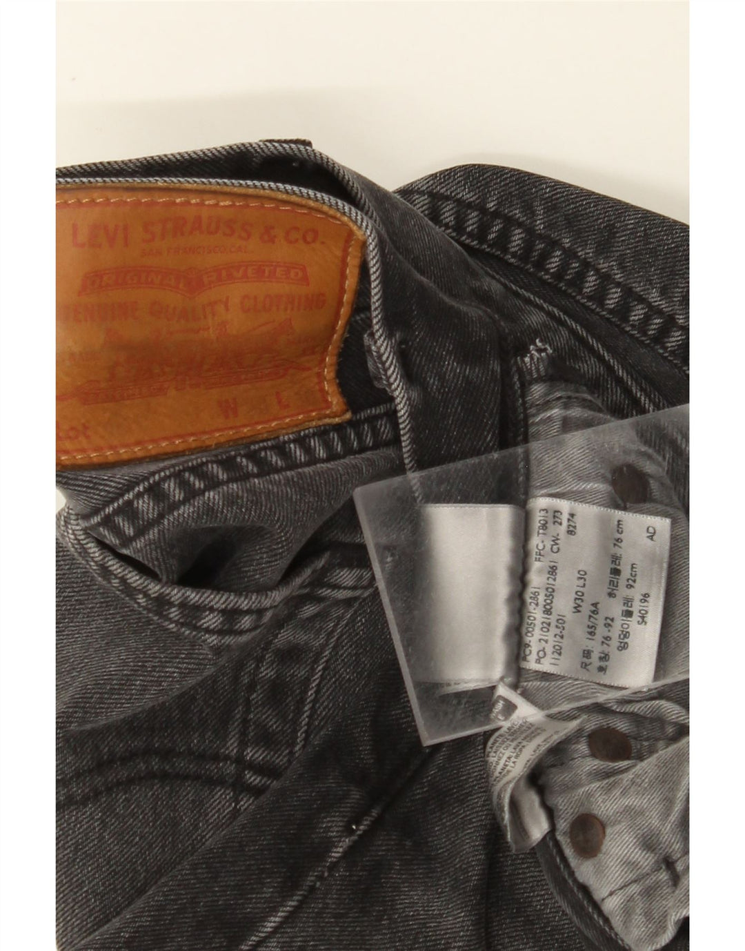 Blugi drepti pentru bărbați LEVI'S W30 L30 bumbac gri