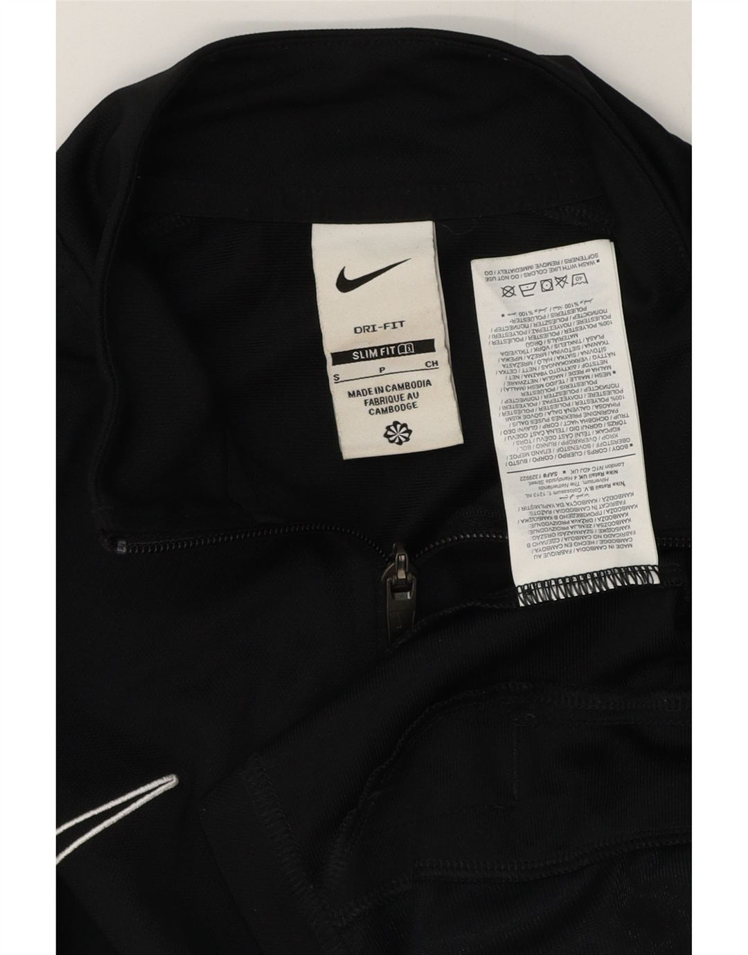 Jachetă de trening Nike Dri Fit Slim Fit pentru bărbați, poliester negru mic