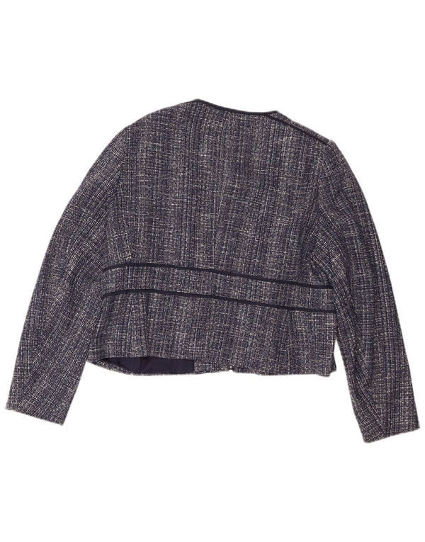 Jachetă Hobbs pentru femei Crop Blazer UK 18 XL bleumarin pete