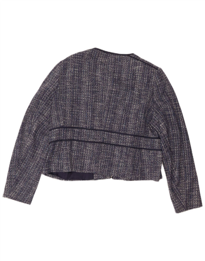Jachetă Hobbs pentru femei Crop Blazer UK 18 XL bleumarin pete