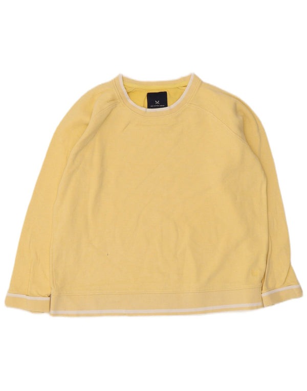 Crew Clothing Hanorac pentru femei Pulover UK 12 Bumbac cu dungi galbene medii
