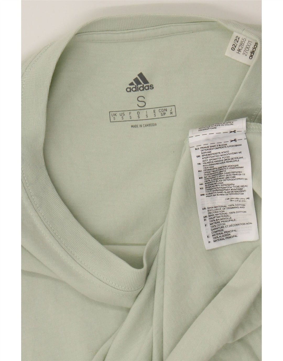 ADIDAS Mens T-Shirt Top Small Green Cotton