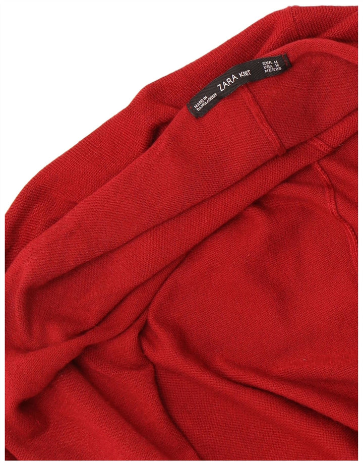 Pulover Poncho Cardigan pentru Damă Zara UK 14 Maroon Mediu