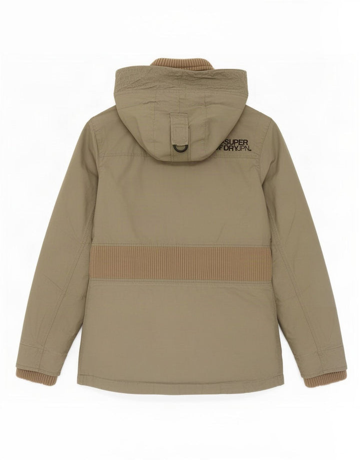 Jachetă parka cu glugă Superdry pentru femei UK 12, bumbac kaki mediu