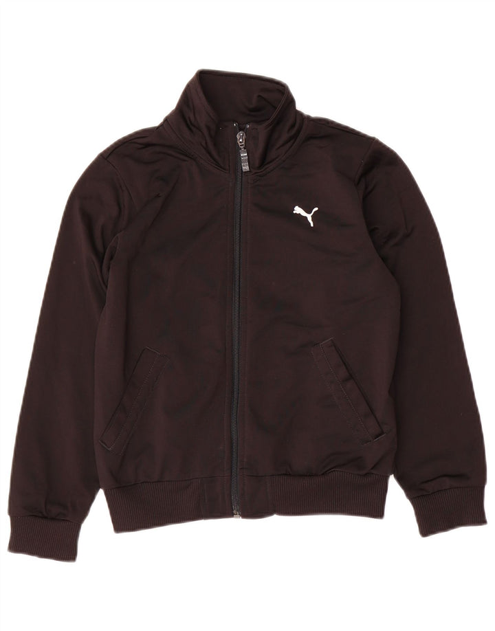 Jachetă de trening grafică PUMA pentru băieți, 7-8 ani, neagră