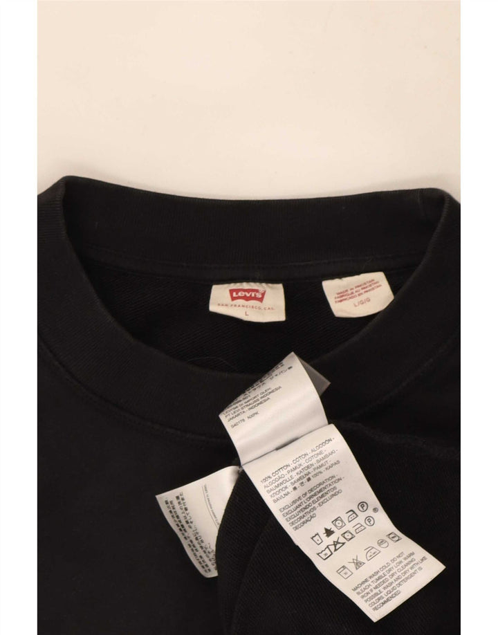 Pulover pentru bărbați Levi's Pulover mare, negru, bumbac