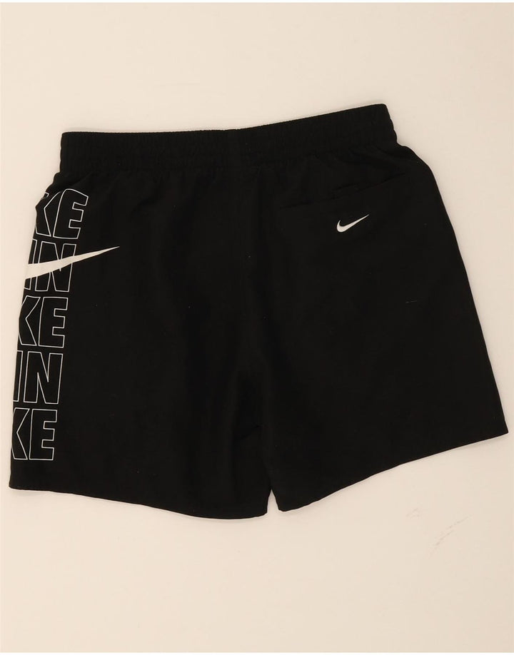 NIKE Mens Graphic Sport Shorts Small  Black Polyester Vintage Nike and Second-Hand Nike from Messina Hembry 