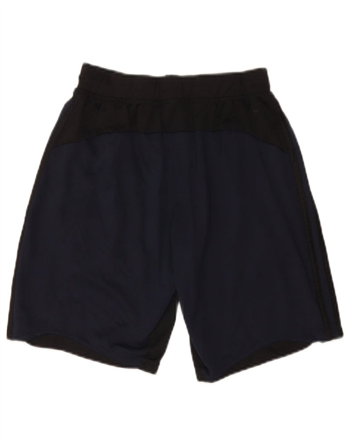 Pantaloni scurți sport pentru bărbați Adidas Climalite, mici, bleumarin, poliester color bloc