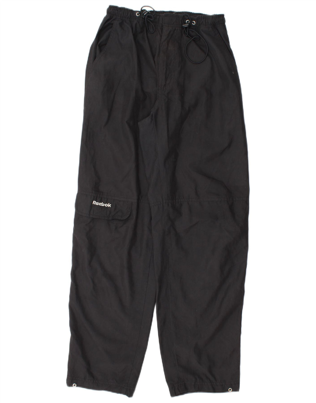 Pantaloni cargo drepti pentru femei Reebok UK 12 Poliester mediu negru