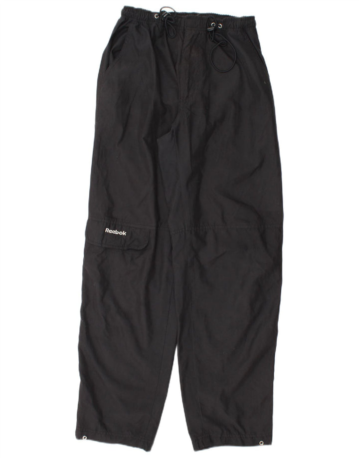 Pantaloni cargo drepti pentru femei Reebok UK 12 Poliester mediu negru