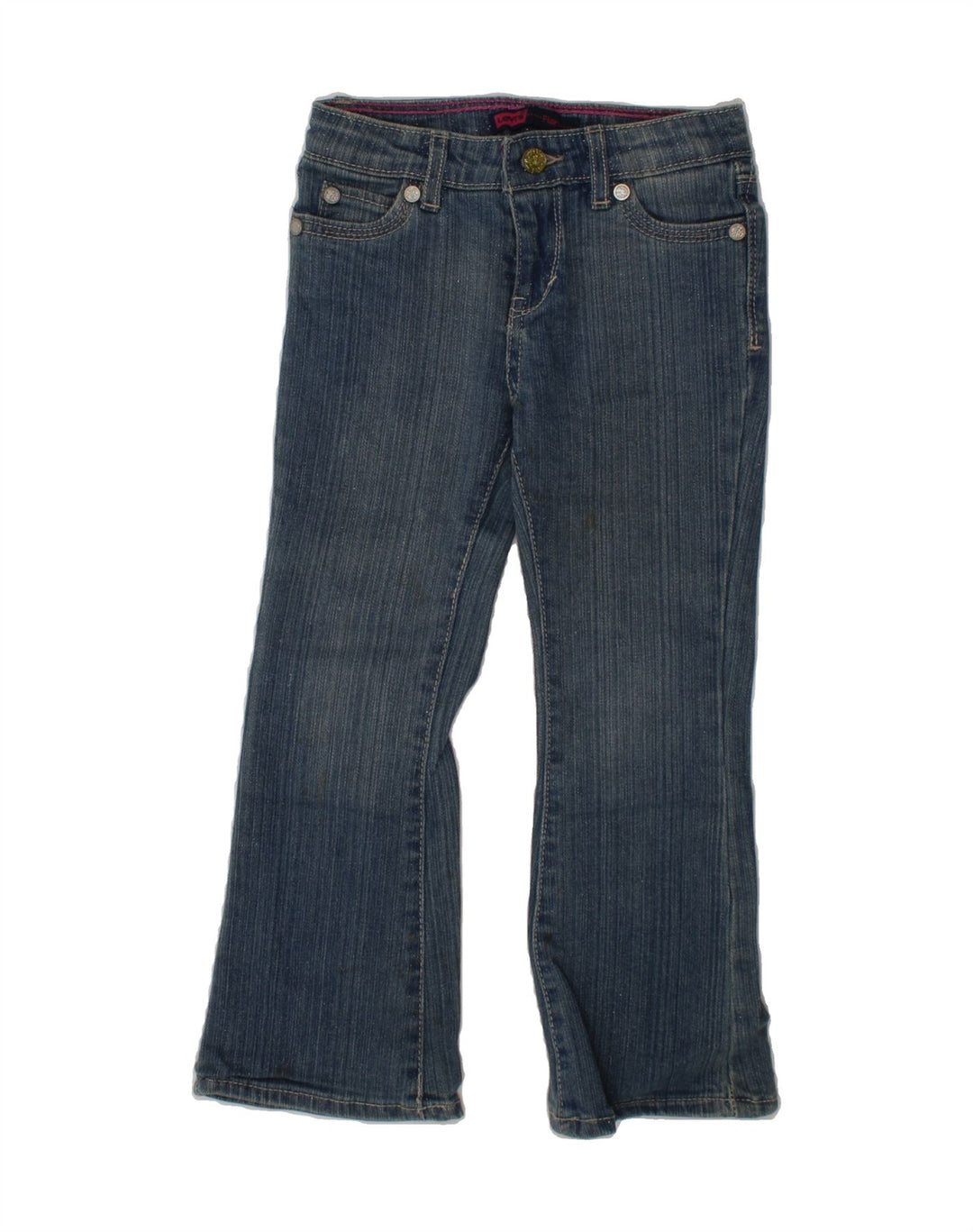 LEVI'S Girls Bootcut Jeans 4-5 Years W20 L17 Blue Cotton Vintage Levi's and Second-Hand Levi's from Messina Hembry 