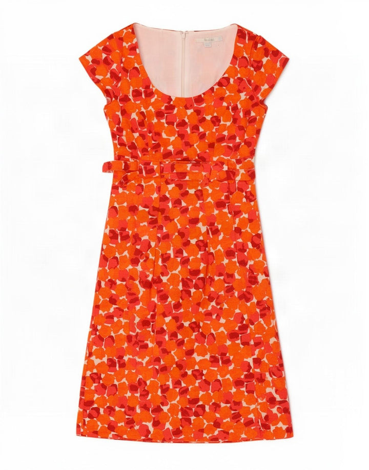 Rochie de bază Boden pentru femei UK 8 mic portocaliu, bumbac floral