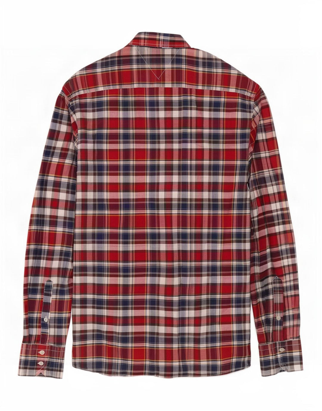 Cămașă personalizată pentru bărbați Tommy Hilfiger, bumbac cu carouri roșii medii
