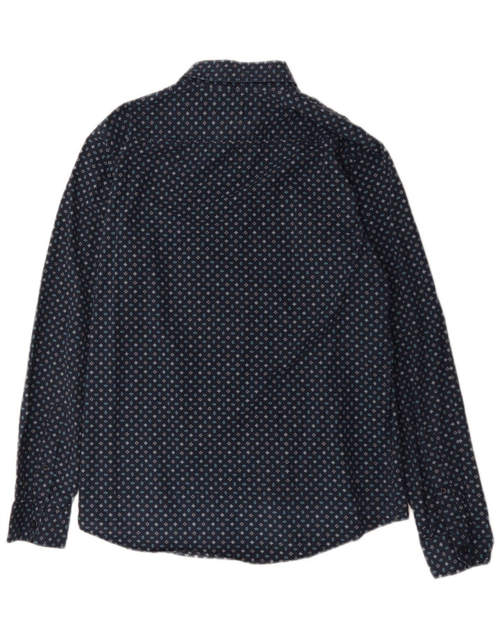 Cămașă Jack Wills pentru bărbați, cu potrivire clasică, din bumbac geometric albastru mediu