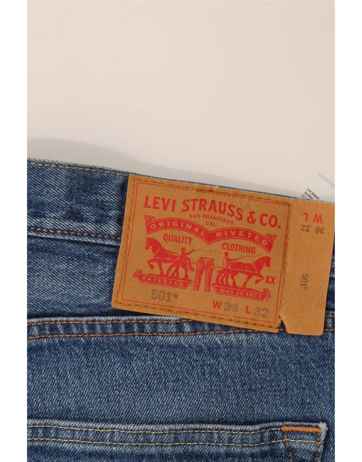 Blugi drepti pentru bărbați Levi's 501 W36 L32 Bumbac albastru
