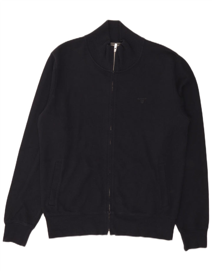 Pulover cardigan cu fermoar complet Gant pentru bărbați, mare, bleumarin, bumbac