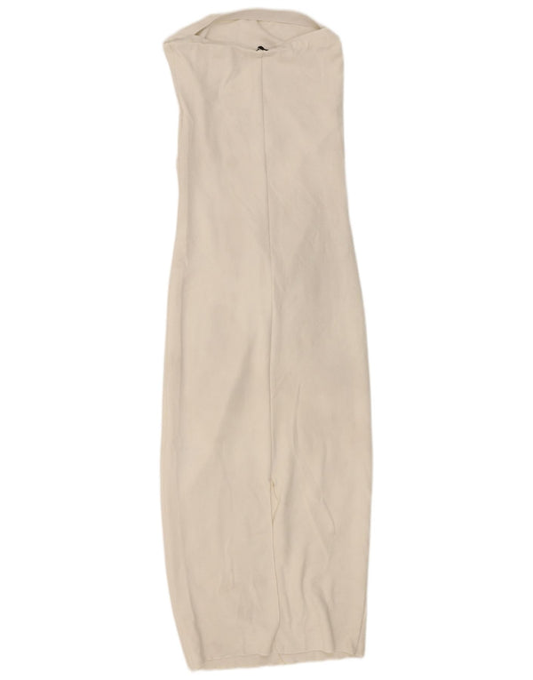 Rochie bodycon fără bretele pentru femei Zara UK 12 Medium White