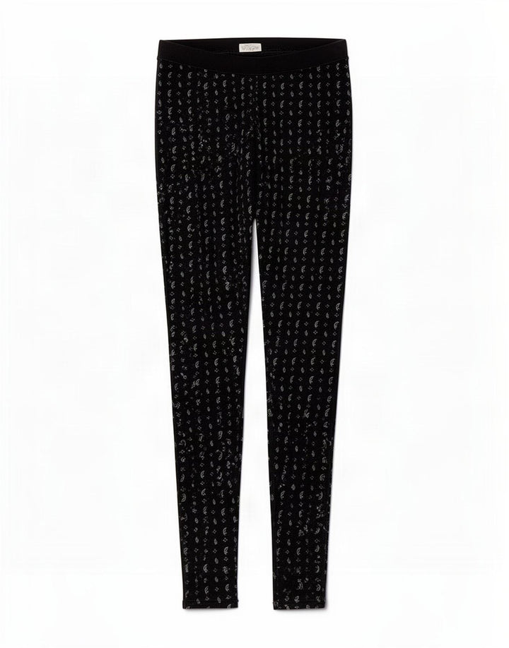 Leggings pentru femei Jack Wills cu model abstract UK 8 Small Black