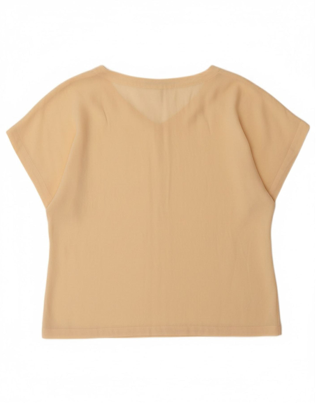 MAX MARA Tricou pentru femei Top UK 14 Mare Bej Mătase