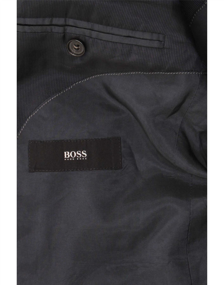 Blazer pentru bărbați Hugo Boss cu 2 nasturi EU 48 Lână medie albastru bleumarin