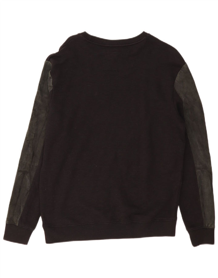 Hanorac pentru bărbați All Saints Pulover mediu negru, bumbac color-bloc