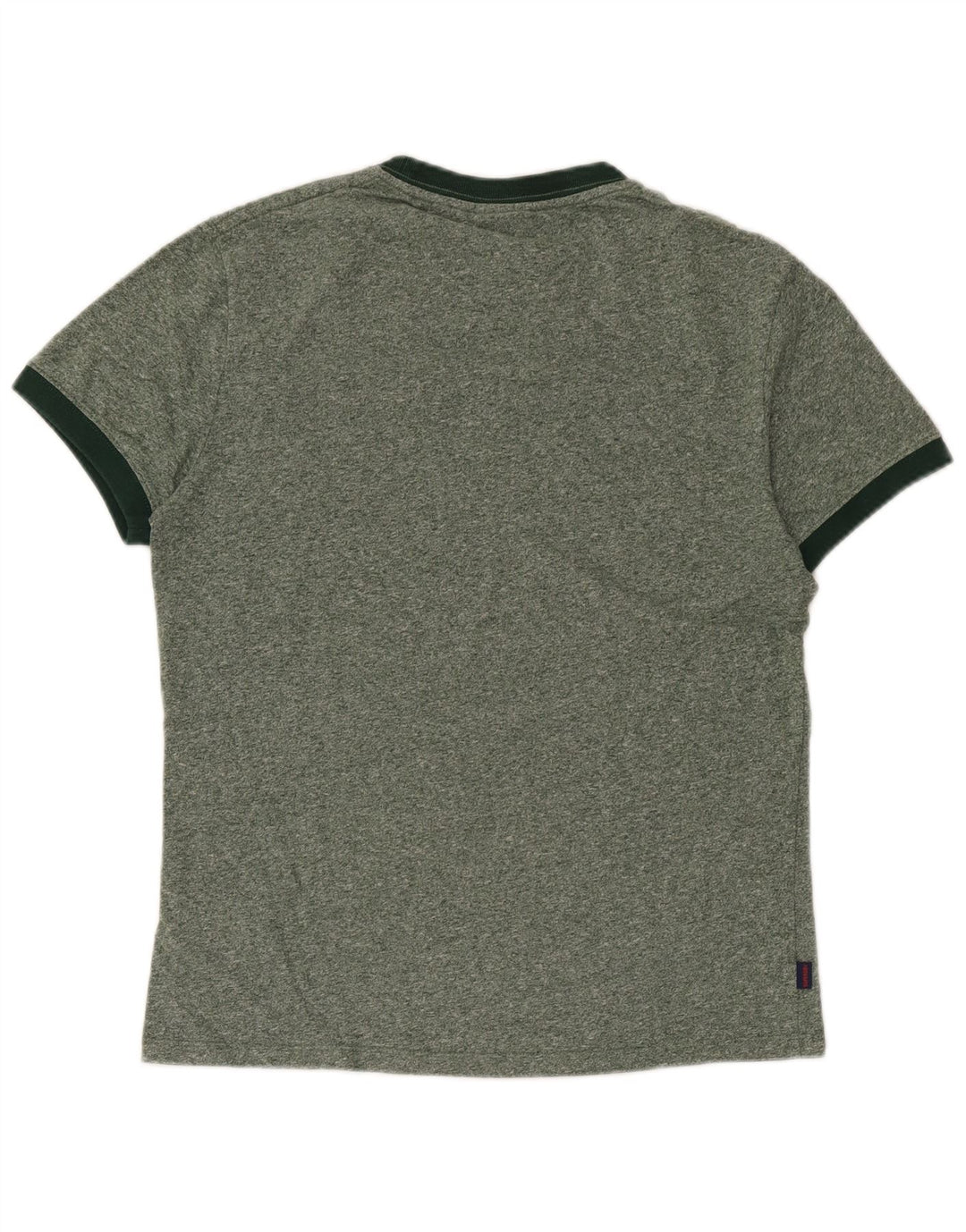 Tricou Superdry pentru bărbați Top din bumbac cu pete verde mediu