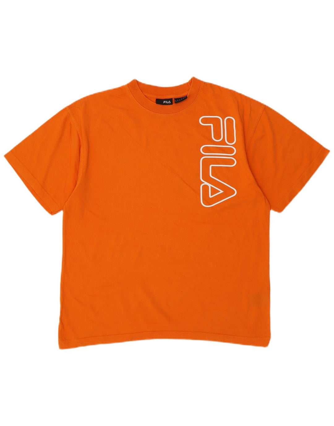 FILA Mens Graphic T-Shirt Top Medium Orange Cotton
