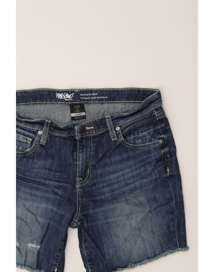 MOSSIMO Womens Boyfriend Distressed Denim Shorts US 10 Large W30 Navy Blue Vintage Mossimo and Second-Hand Mossimo from Messina Hembry 