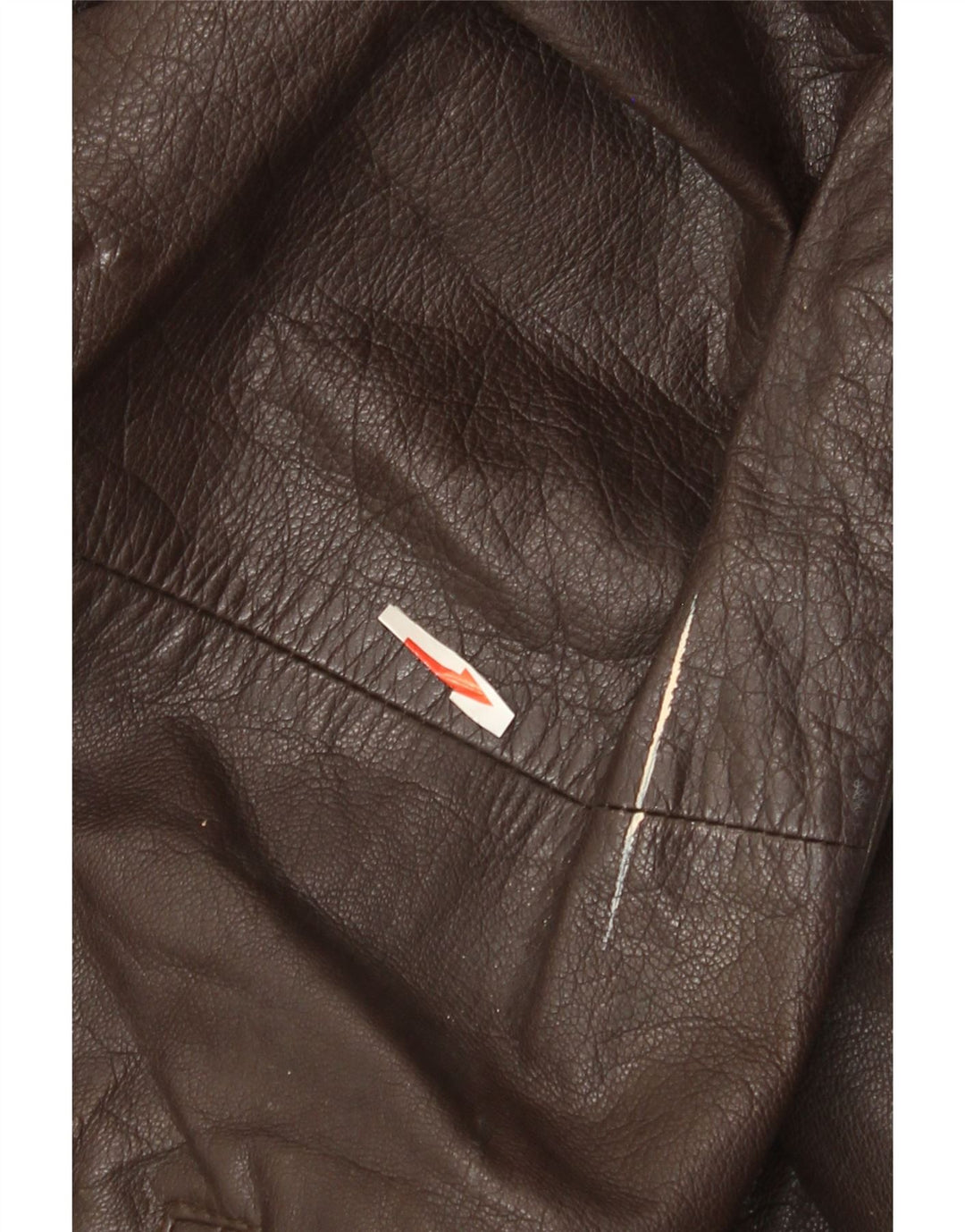 Jachetă de piele vintage pentru femei UK 22 3XL maro