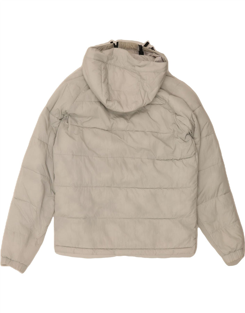 COLUMBIA Womens Hooded Pullover Padded Jacket UK 14 Medium Grey Nylon Vintage Columbia and Second-Hand Columbia from Messina Hembry 