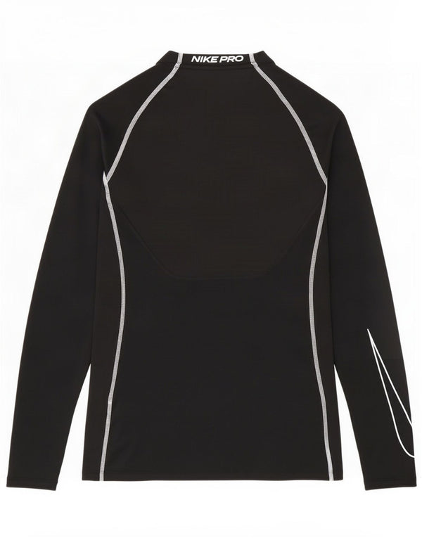 Nike pentru bărbați Tight Fit Graphic Top mânecă lungă Poliester negru mic