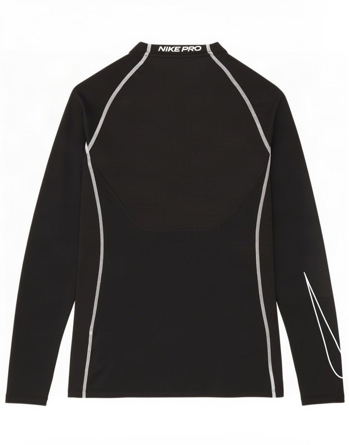 Nike pentru bărbați Tight Fit Graphic Top mânecă lungă Poliester negru mic