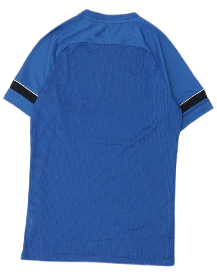 Tricou NIKE Dri Fit pentru bărbați Top mic, albastru, poliester color bloc