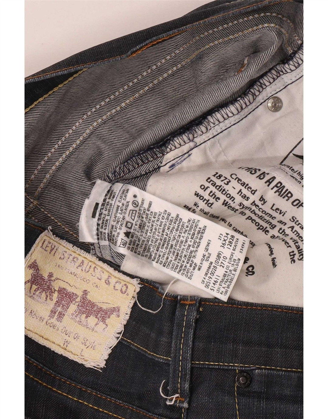 Blugi pentru bărbați Levi's 519 Slim W36 L29 Bumbac bleumarin