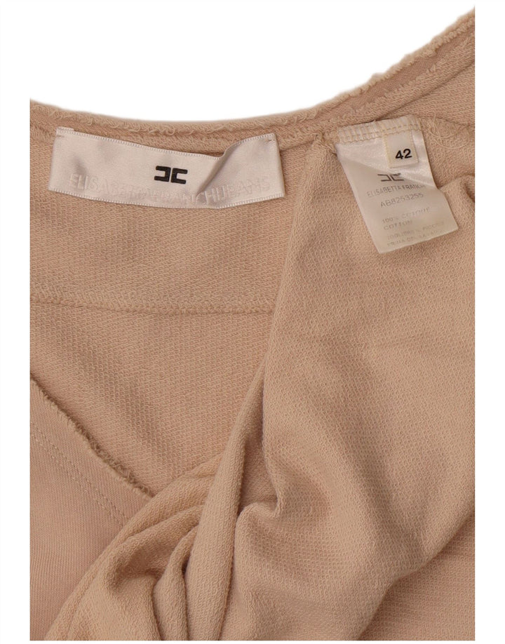 Bluză Femei Elisabetta Franchi Top IT 42 Medium Bej Bumbac