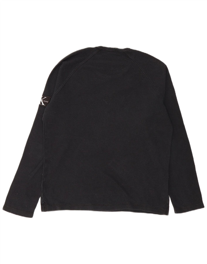 CALVIN KLEIN JEANS Top pentru bărbați cu mânecă lungă XL negru