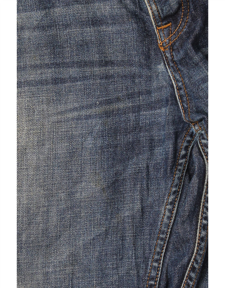 Blugi drepți învechiți pentru bărbați Zara EU 44 Large W34 L29 Bleumarin