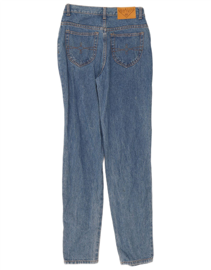 Blugi drepți de damă vintage W28 L32 bumbac albastru