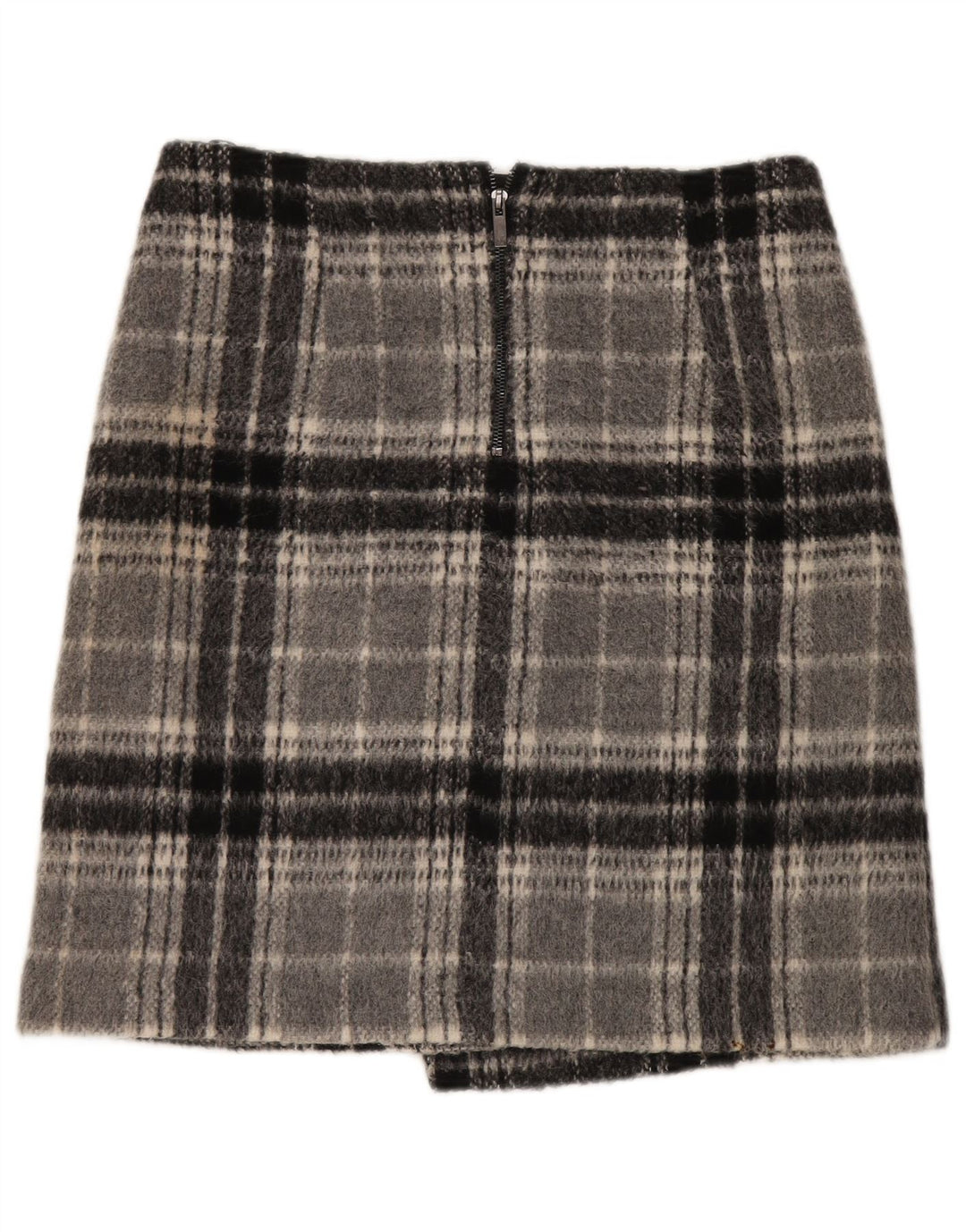 Fusta mini pentru femei Marks & Spencer UK 12 Medium W32 Grey Check Acrylic