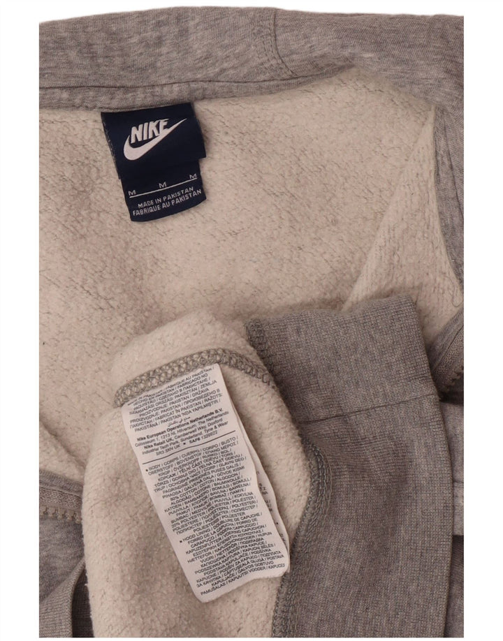 Pulover Nike pentru bărbați, cu fermoar, bumbac, gri mediu