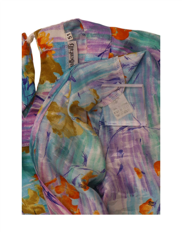 DIANA BENTALLS Womens Blouse Top IT 51 XL Multicoloured Floral Polyester