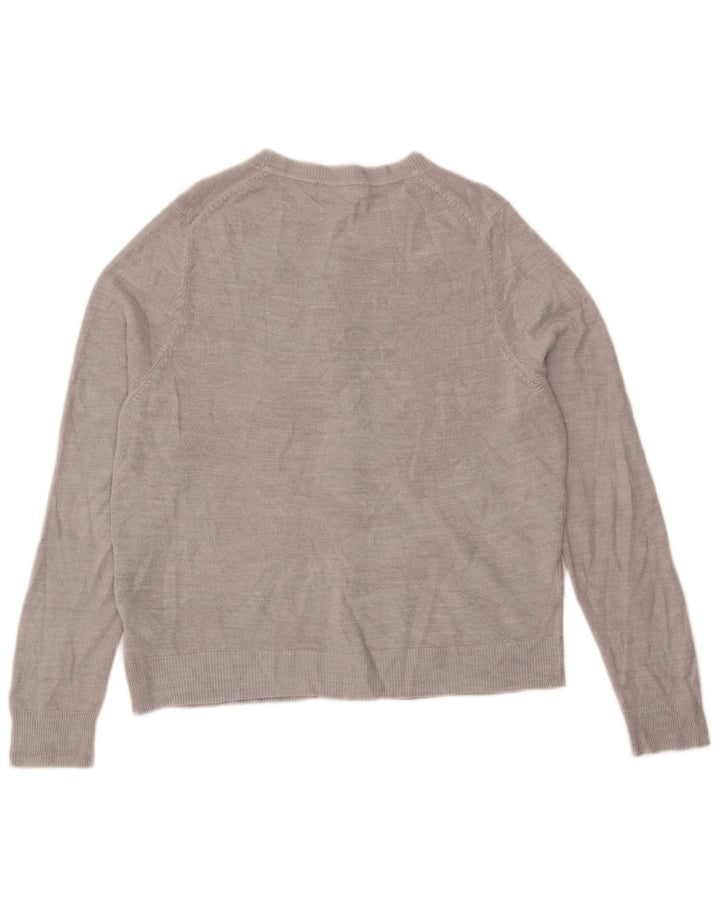 Pulover cardigan pentru femei Marks & Spencer UK 14 mare, gri acrilic