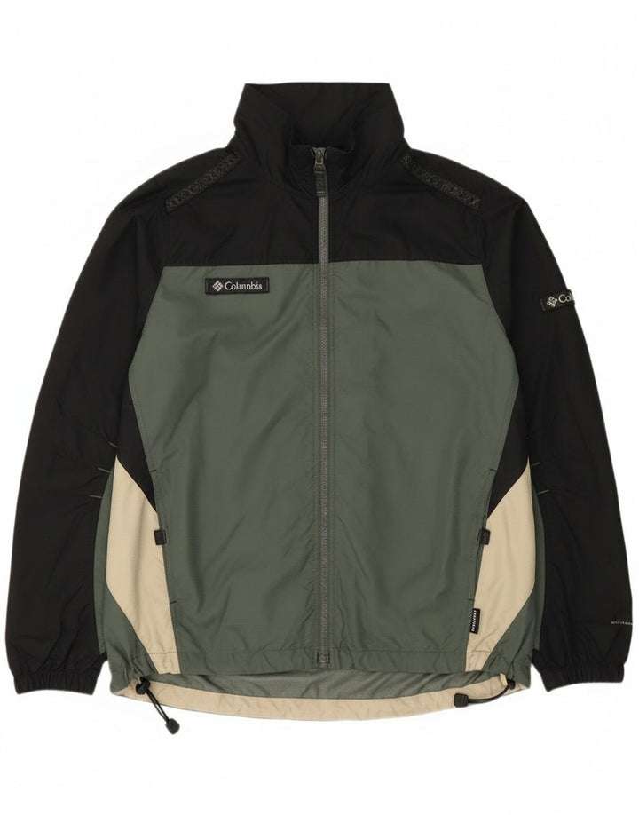 Jachetă de ploaie Columbia pentru bărbați UK 38, verde mediu, nailon color bloc